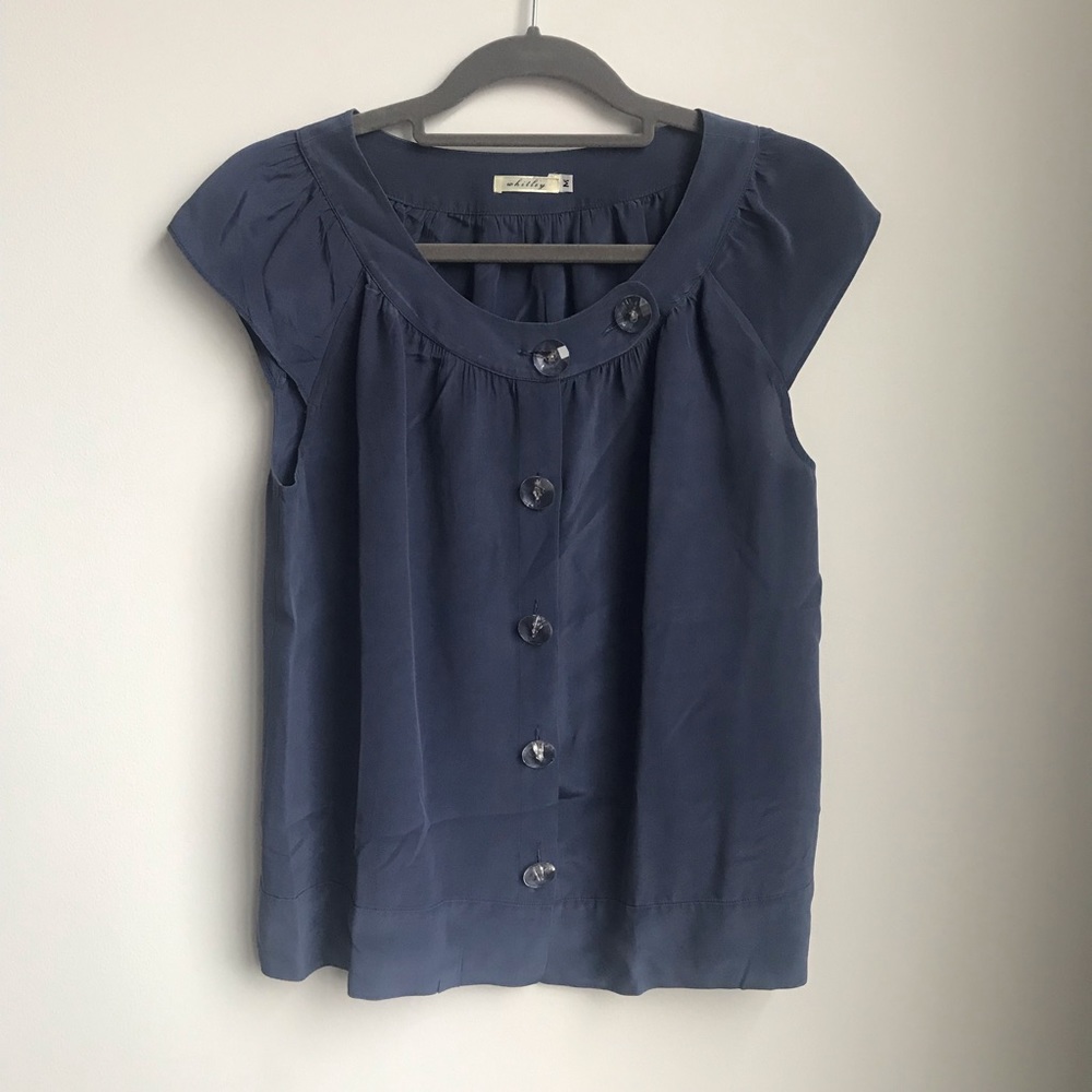 Silky Blue Top